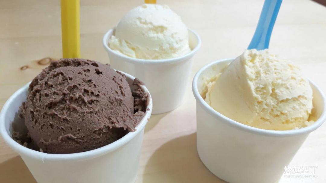 鳳梨雪酪、恆春愛文芒果、蒙地卡羅巧克力