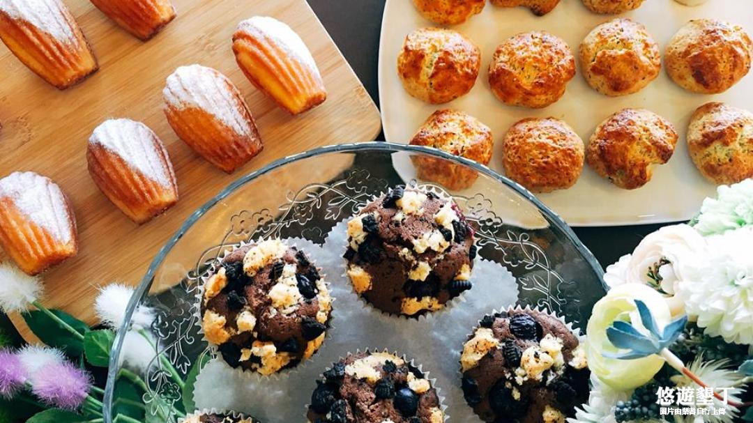 糖霜檸檬馬德蓮、伯爵柚子司康、oreo馬芬