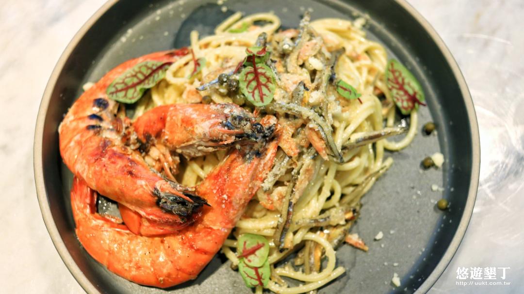 主餐--綠胡椒櫻花蝦義大利麵